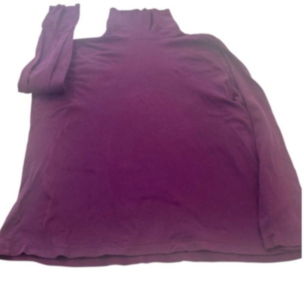 Eddie Bauer Women’s 2XL Tall Turtleneck Long Sleeve Purple Cotton